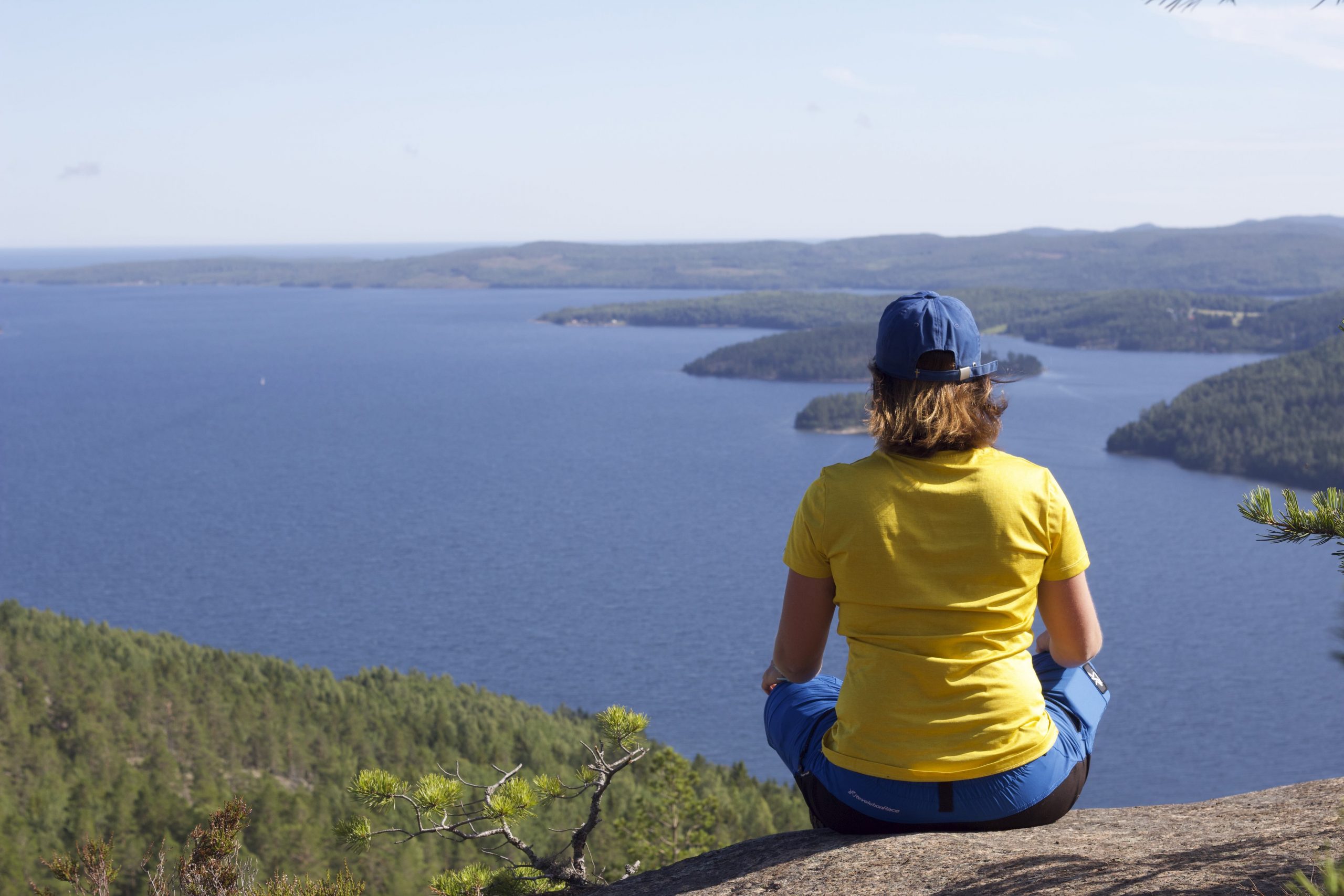 Widok na wysokie Wysokie Wybrzeże w Szwecji